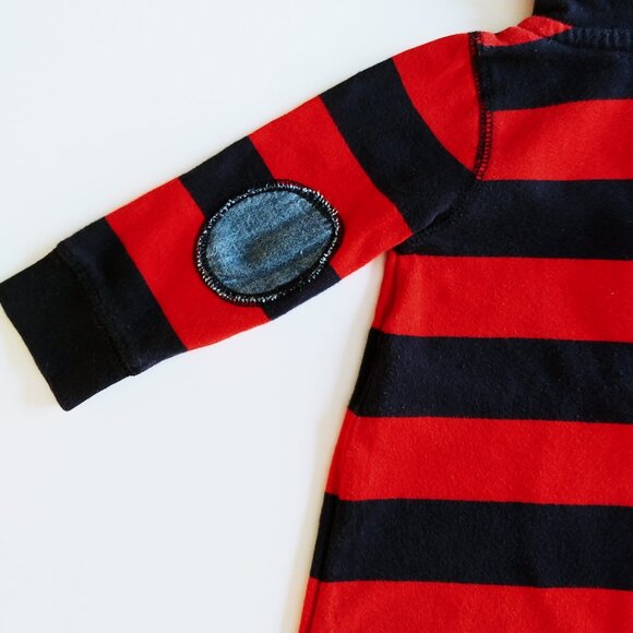 Baby Gap Rugby Striped Hooded Jumpsuit Size 12-18 Months - Picture 9 of 14